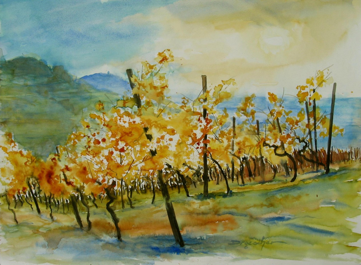 Zell Herbstwingert am Hemsberg 46x61 2006.jpg