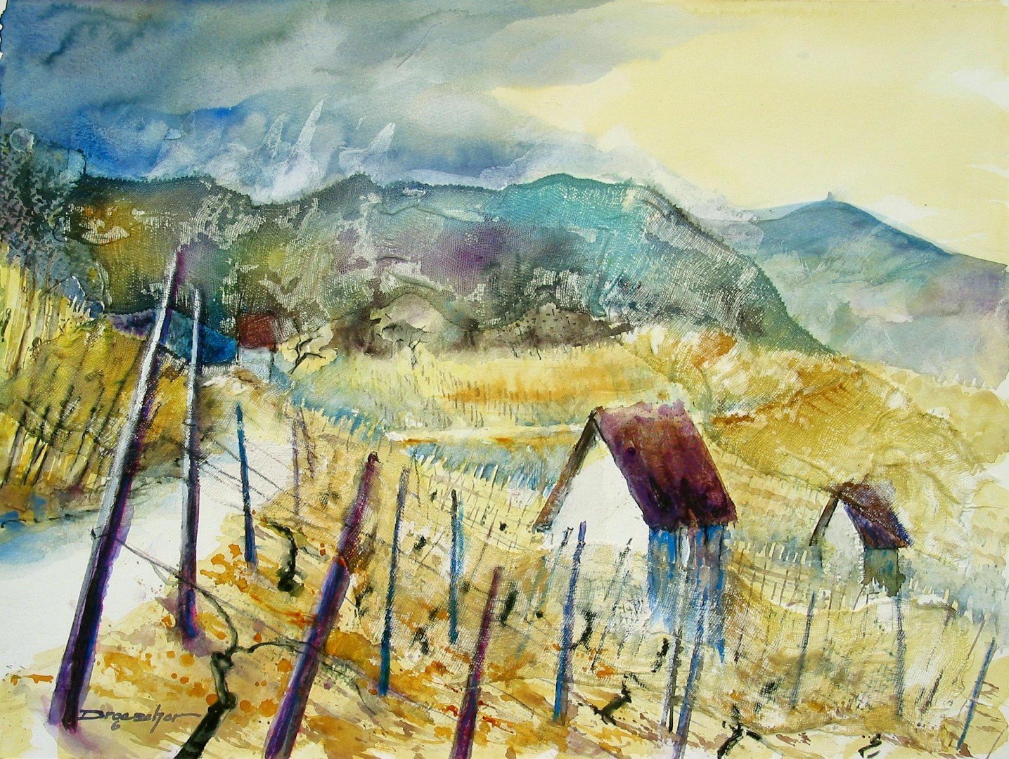 022 Weinberge mit Starkenburg 2006 42x56.jpg