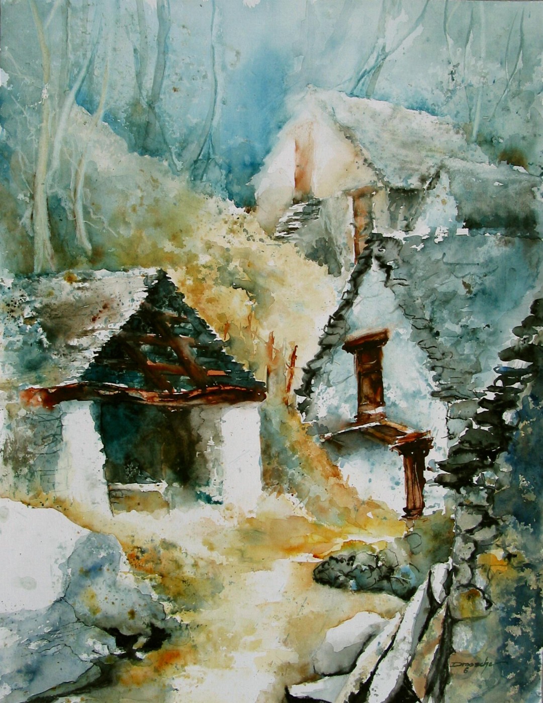 029 Rustico-Granithäuser (Tessin) 2006 65x50.jpg