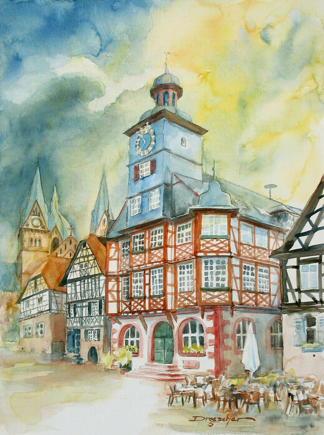 03 März Heppenheim Rathaus mit Domblick I 2005.jpg