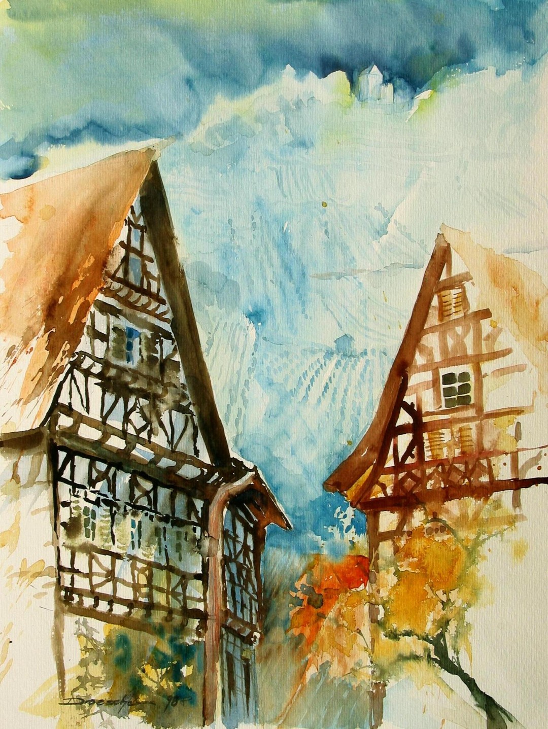 07 Juli Heppenheim Blick zur Starkenburg 1998.jpg