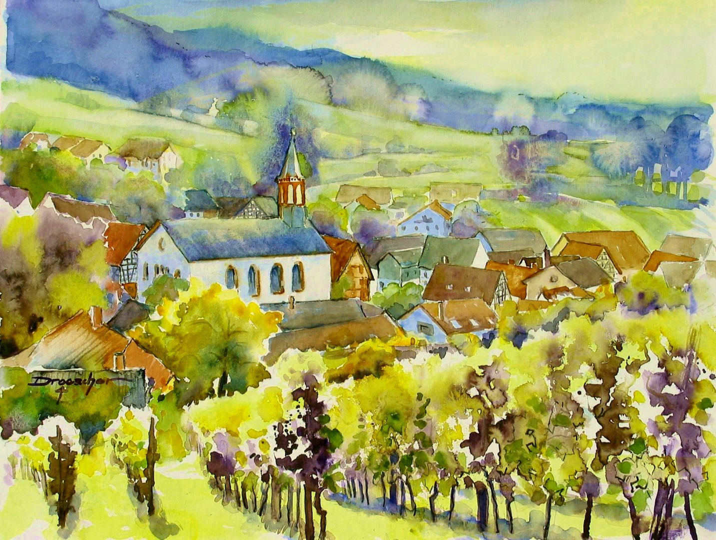 Gronau mit Weinreben 2004 30x40.jpg.JPG